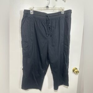 Woman Within Navy Blue Cargo Pants NWOT